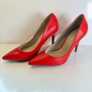 Le Château Red Leather Heels – Size 7.5 (US) – Elegant & Bold